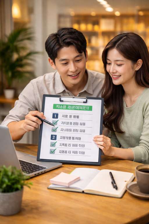 천안 밤을 마무리하며 대화를 나누는 한국인 커플의 모습