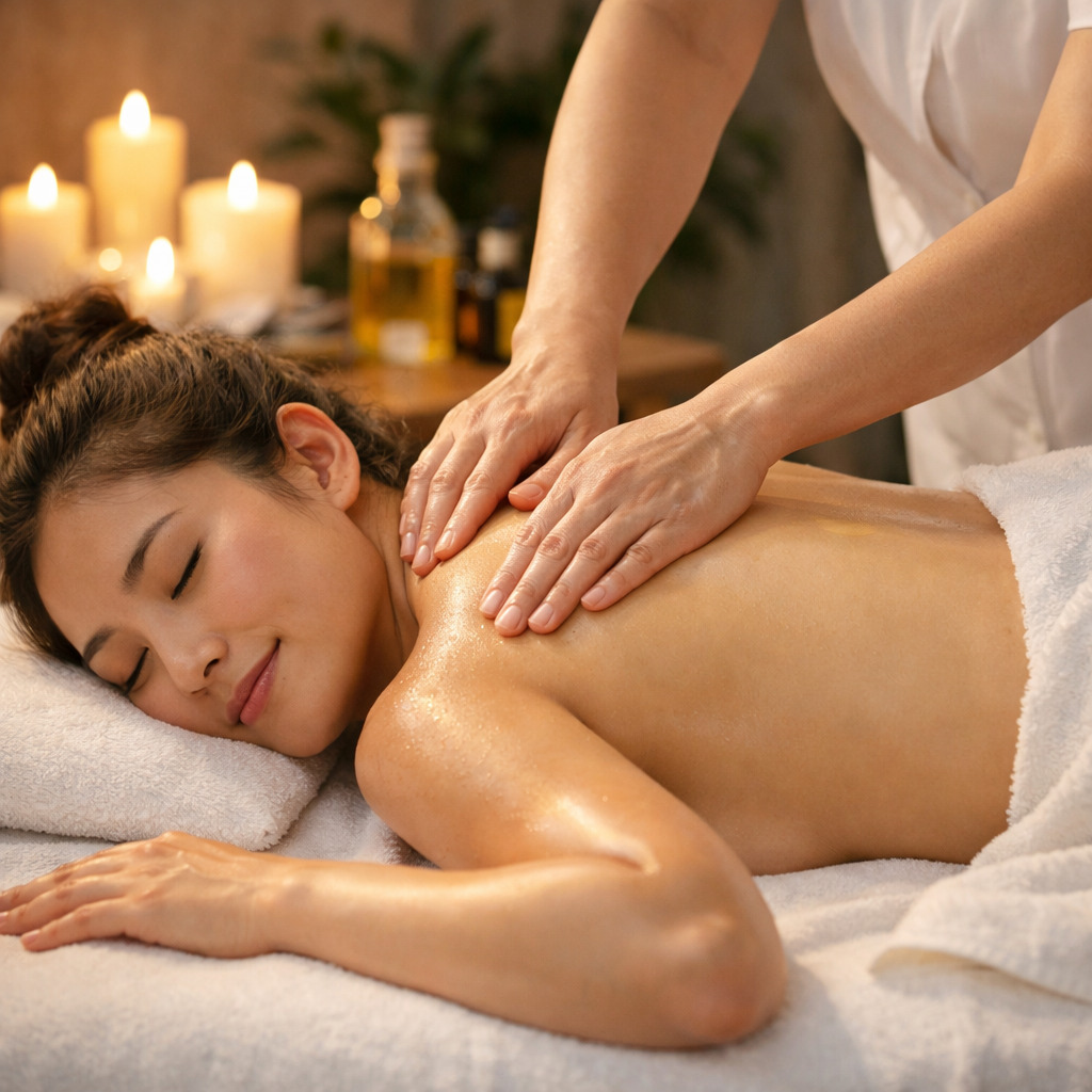 천안 스웨디시 마사지란 무엇인지 보여주는 실제 마사지 장면